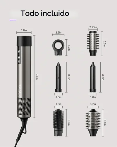 Vista 10 de 7MAGIC 6 en 1 Multi Hair Styler & Cepillo Secador de Pelo de Alta Velocidad Plateado