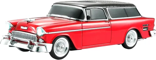 Vista 10 de Altavoz Bluetooth retro en forma de automóvil, calidad de sonido de alta definición, emparejamiento TWS, múltiples salidas de interfaz, altavoz Verde