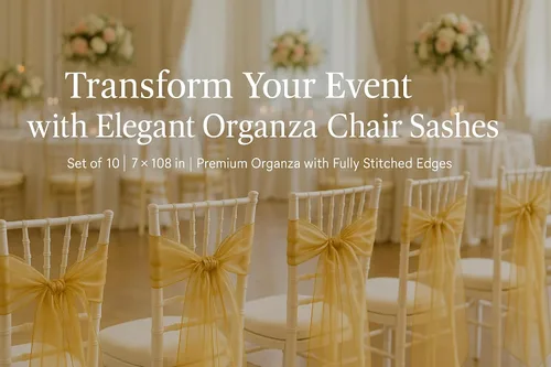 Vista 4 de Bandas de organza para decoración de lazos para silla, lazos para boda, recepción, eventos, decoración de banquetes, (paquete de 25, verde cazador)