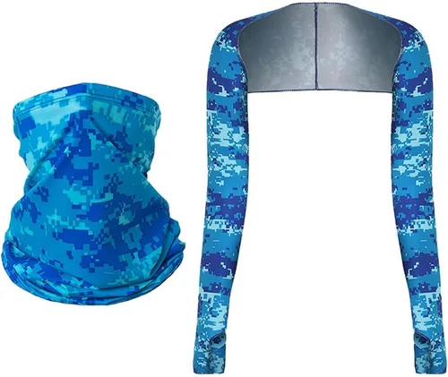 Vista 7 de YEKEYI Mangas de brazo con protección solar UV, manga de chal, protección solar, cómoda para golf, ciclismo, correr