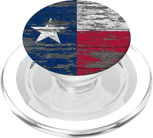 Vista 8 de Texas - Agarre y soporte para teléfonos y tabletas con bandera de madera climatizada