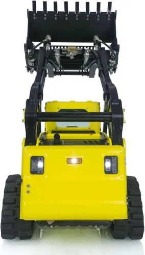 Vista 9 de 1/14 Lesu cargador hidráulico Rc Aoue Lt5 con seguimiento de camión de control de radio de dirección deslizante Amarillo y negro