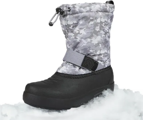 Vista 26 de Northside Frosty Botas de nieve de invierno aisladas con parte superior de nailon resistente al agua, forro de secado rápido, plantilla de EVA Baya