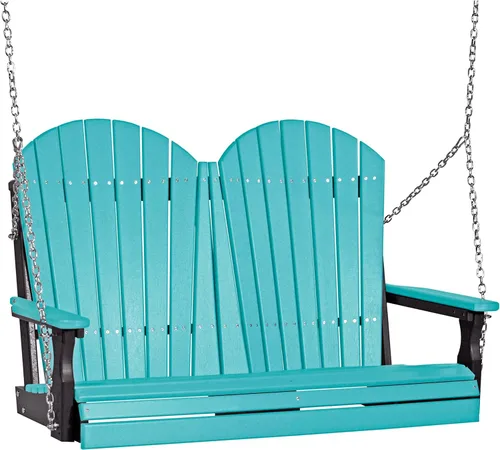 Vista 9 de LuxCraft Columpio Adirondack de 4' - Disponible en 22 colores Caoba antigua