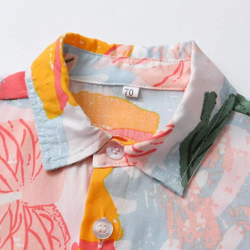 Vista 4 de Daddy and Me - Trajes a juego hawaianos para padre e hijo, camisas a juego para sesión de fotos familiar, verano para hombres y niños, camisetas