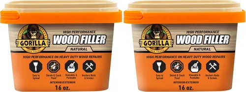 Vista 9 de Kit de reparación de madera de Gorilla, relleno multiusos con espátula y bloque de lijado.