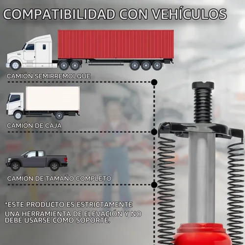 Vista 4 de Stark USA Gato hidráulico para botella de aire de 20 toneladas (40,000 libras), neumático y manual de perfil bajo con asa de transporte, elevación