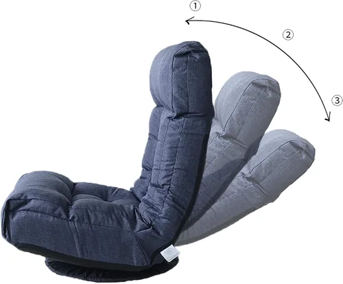 Vista 4 de Sofá individual de piso Silla reclinable Sofá perezoso Tatami Balcón Silla reclinable Sofá de ocio ajustable