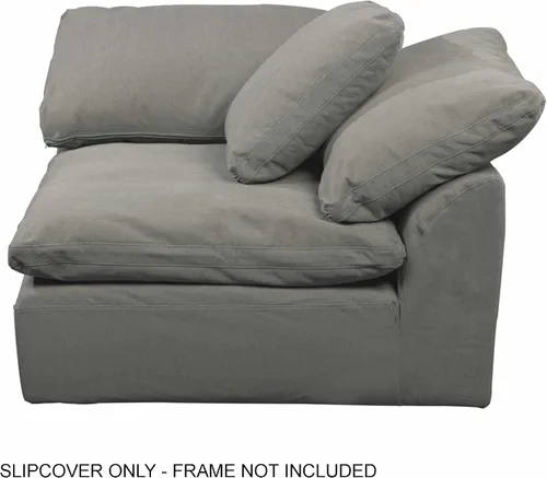 Vista 2 de Sunset Trading Cloud Puff - Funda modular para sofá modular de rendimiento, color gris