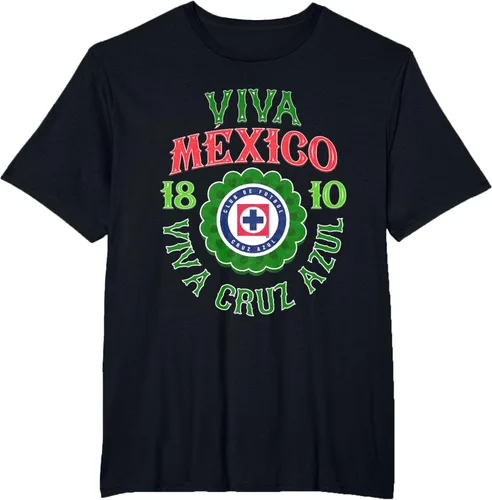 Vista 3 de Cruz Azul - Camiseta del Día de la Independencia de México, Negro