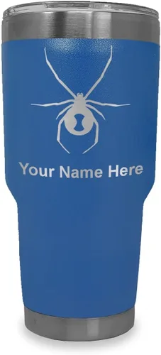 Vista 18 de LaserGram Vaso aislado al vacío de 20 onzas, araña viuda negra, grabado personalizado incluido (negro)