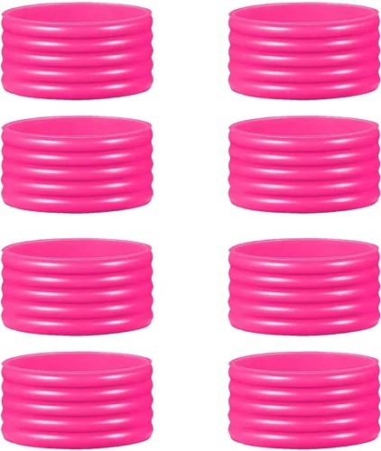 Vista 16 de 15 colores disponibles Buena elasticidad 8-45 piezas de raqueta de tenis/paletas de pickleball/squash anillo de silicona raqueta agarre bandas