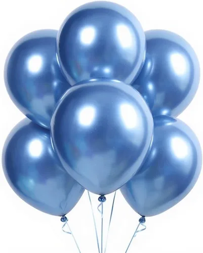 Vista 9 de Paquete de 50 globos de látex azules de 12 pulgadas para decoraciones de fiestas, globos gruesos de alta calidad para cumpleaños, baby shower