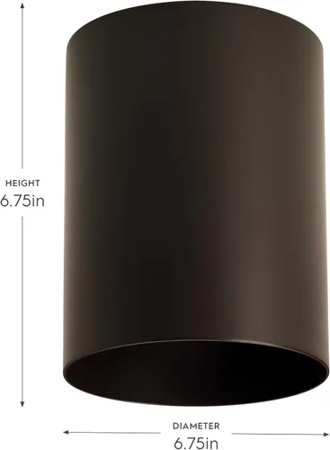Vista 6 de Progress Lighting Lámpara de techo de 5 pulgadas cilíndrica para exterior, lámpara de techo empotrada moderna de 1 luz, iluminación