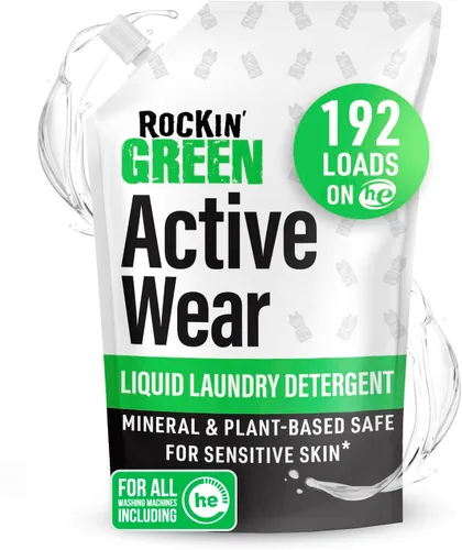Vista 15 de Rockin' Green Detergente para Ropa, A Base de Plantas, Detergente en Polvo Totalmente Natural para Ropa, Vegano y Biodegradable Combate Olores