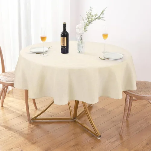 Vista 22 de AUSSPVOCT 2 manteles de lino texturizado para mesa rectangular, 52 x 70 pulgadas, mantel rectangular impermeable, lavable, tela para mesa