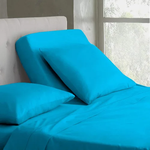Vista 85 de Juego de sábanas de algodón de 600 hilos tamaño Queen dividido para base de cama ajustable, juego de sábanas de 4 piezas con bolsillo profundo