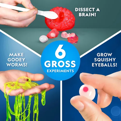 Vista 3 de National Geographic - Kit de ciencia increíblemente bruta, 16 experimentos repugnantes con guía adicional, juego de química Yucky Slime, juguete