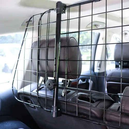Vista 7 de Amazon Basics Barrera ajustable para perros para vehículos, 59.72 x 5.20 x 16.46 pulgadas, color negro
