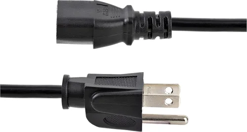 Vista 3 de StarTech Cable de alimentación resistente de 3 pies, NEMA 5-15P a C13, 15A 125V, 14AWG cable de alimentación de CA de repuesto para computadora