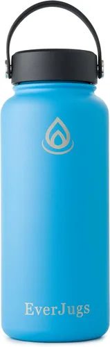 Vista 11 de Botella de agua de 22 onzas, boca ancha, botella de acero inoxidable de alta calidad con tapa de agarre, doble pared aislada al vacío, taza térmica