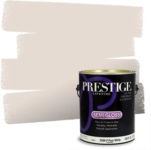 Vista 170 de PRESTIGE Pinturas Pintura Exterior e Imprimación en Uno, 1 Galón, Mate, Combinación Comparable de Sherwin Williams* Black Magic* SW6991-PCM