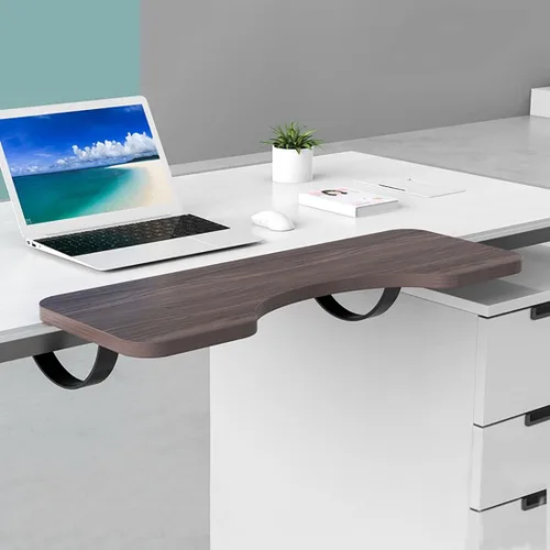 Vista 8 de Bandeja para teclado, extensión de escritorio, estante de cajón para teclado, bandeja de plataforma para teclado de computadora, instalación sin