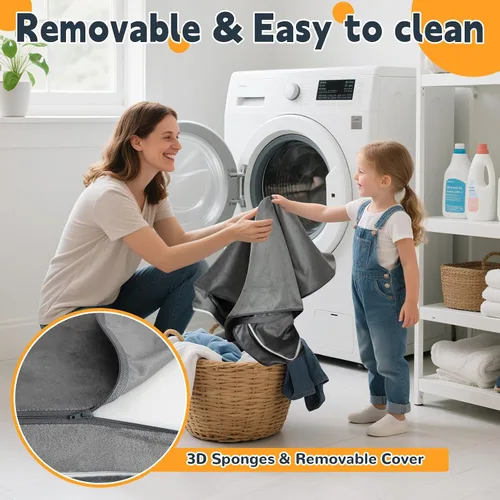 Vista 7 de Cama de viaje portátil para niños pequeños: plegable y suave, cama plegable portátil 3 en 1 con funda de tela lavable, ideal para vacaciones
