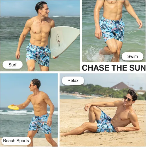 Vista 5 de Kanu Surf Men's Monaco Swim Trunks (Regular & Extended Sizes)