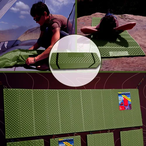 Vista 6 de AceCamp Colchoneta de dormir portátil de espuma, acordeón de longitud completa para acampar y senderismo, ligera, suave y compacta cojín para saco