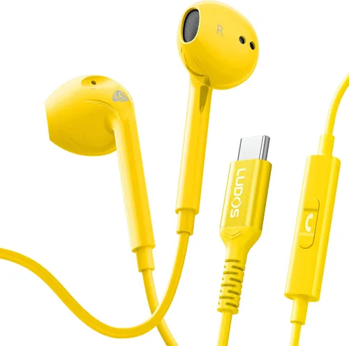 Vista 30 de LUDOS Zenith - Auriculares intraurales con cable, auriculares con micrófono, con cable para auriculares Jack de 0.138 in para iPhone, Samsung