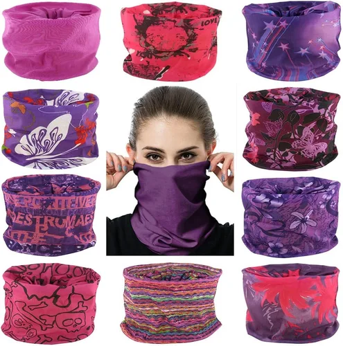 Vista 4 de Mascarillas de Polaina para el Cuello, Bufanda en Tubo, Bandanas Sin Costuras, Pañuelos para el Rostro, Cubierta Multiusos para la Cabeza