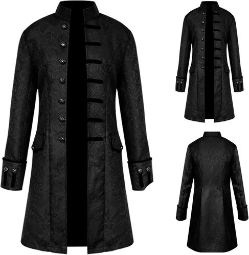 Vista 2 de Steampunk - Chaqueta vintage para hombre, disfraz de Halloween retro gótico victoriano