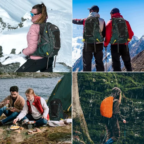 Vista 7 de Mochila de senderismo con marco interno, mochilas de mochilero 40L