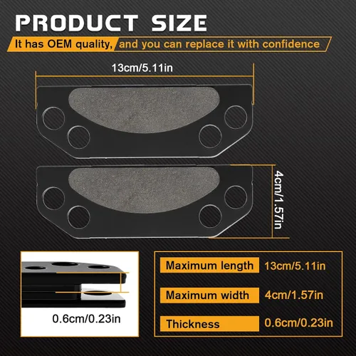 Vista 2 de LOCOPOW 2203147 Pastillas de Freno de Estacionamiento para Polaris Ranger 800 700 500 900 Crew XP 2x4 4x4 6x6 ATV 2005 2006 2007 2008 2009 2010 2011