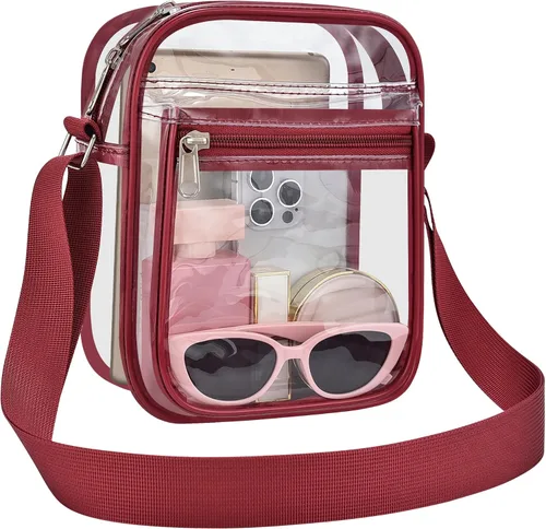 Vista 9 de USPECLARE Clear Bag for Stadium Events Clear Messenger Bag for Men and Women