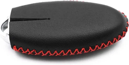 Vista 7 de Funda de cuero inteligente con 3 botones para llavero Infiniti EX35 FX35 QX50 QX70 Nissan Versa Rogue Pathfinder 370Z Armada Juke Murano Titan Negro