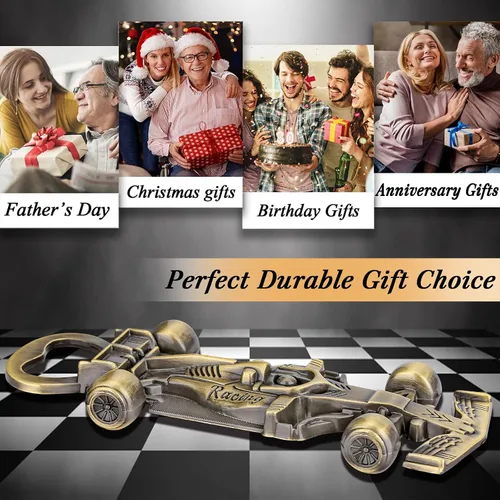 Vista 3 de Regalos de autos de carreras para hombres y mujeres, abrebotellas de coche de carreras, regalos únicos de carreras para hombres, él, papá, novio