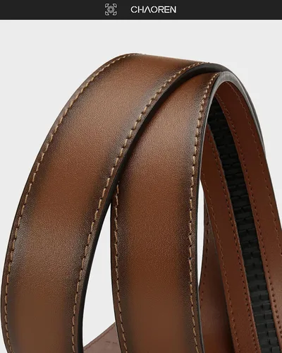Vista 4 de CHAOREN Cinturón de trinquete de cuero para hombre - Accesorios de vestir para cada ocasión (1.378 in)