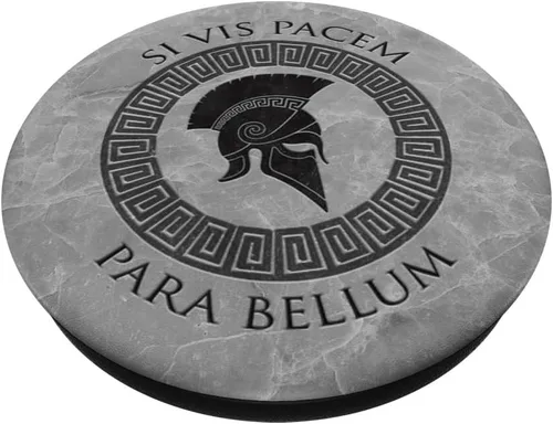 Vista 2 de Spartan - Casco Sparta con grabado de mármol de Stony con agarre y soporte para teléfonos y tabletas