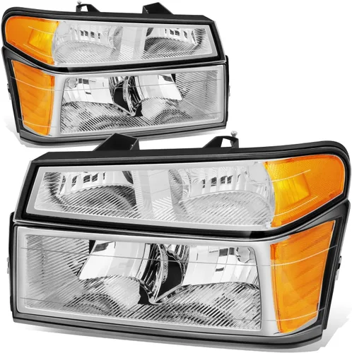 Vista 9 de Auto Dynasty Conjunto de 4 faros delanteros y lámparas de parachoques compatibles con Chevy Colorado GMC Canyon 2004-2012 Isuzu i-290 i-370 Negro