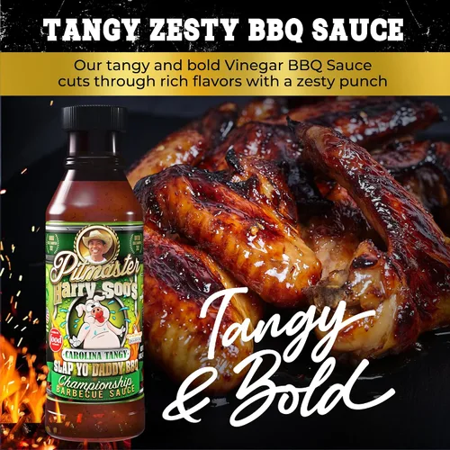 Vista 5 de Slap Yo Daddy Salsa BBQ Carolina Tangy - Salsa BBQ Carolina de Pitmaster Harry Soo - Sabor a base de vinagre picante y dulce para asar y sumergir