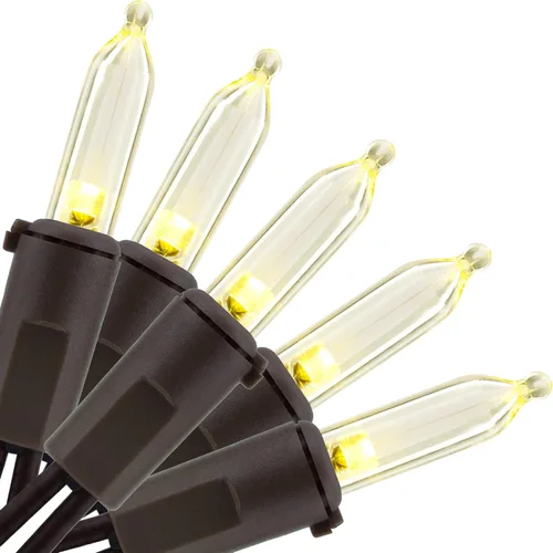 Vista 9 de YULETIME - Luces de Navidad LED púrpuras con cable marrón, 33 pies, 100 unidades, juego de luces de cadena certificadas por UL, calidad comercial
