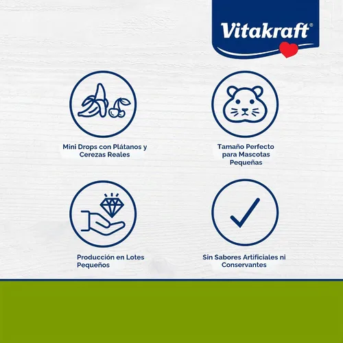 Vista 3 de Vitakraft Mini Drops - Golosinas para hámster/rata/ratón enano