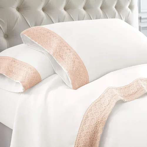 Vista 14 de Modern Threads - Sábanas de encaje de crochet de microfibra suave, sábanas de microfibra de lujo, incluye sábana encimera, sábana bajera