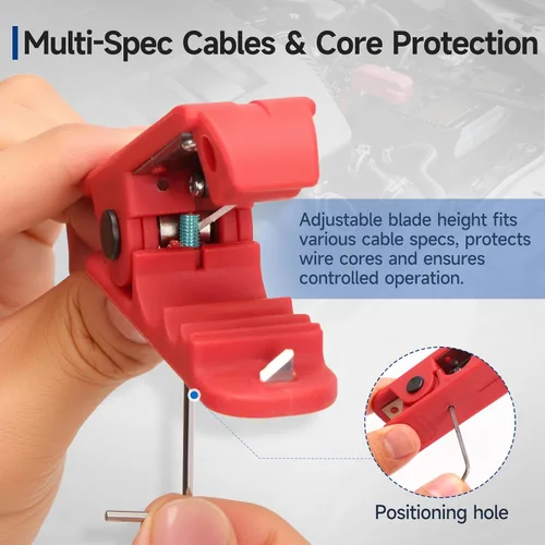 Vista 5 de iCrimp Round Cable Stripper for AWG 12 to 4/0 (Pack of 2 Cable Strippers) Adjustable Cable Jacket Stripper,Wire Stripping Tool