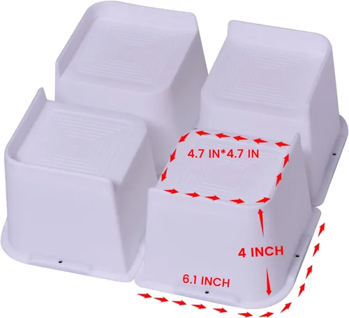 Vista 8 de MYMULIKE Elevadores de Cama Resistentes, Elevadores de Muebles de Gran Tamaño, Soporta Hasta 6000 Libras, Eleva 1 Pulgada para Sillón, Sofá, Mesa
