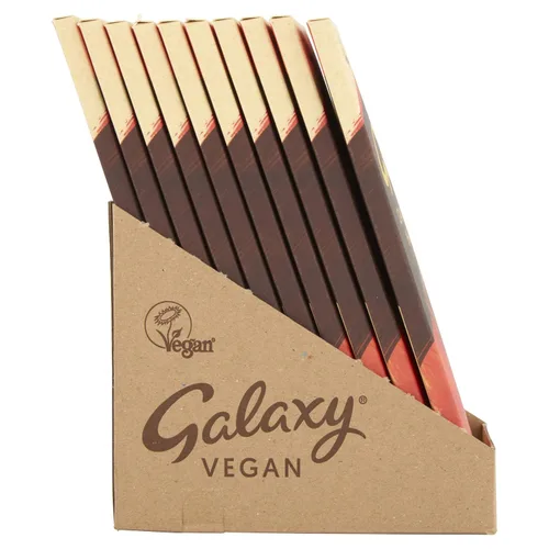 Vista 6 de Galaxy Vegan Chocolate con avellana caramelizado 3.53 oz x 6 (3.5 onzas x 6)