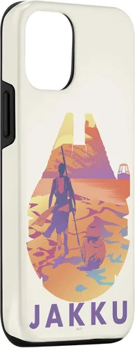 Vista 3 de Funda de relleno para iPhone 15 Star Wars Jakku Millennium Falcon