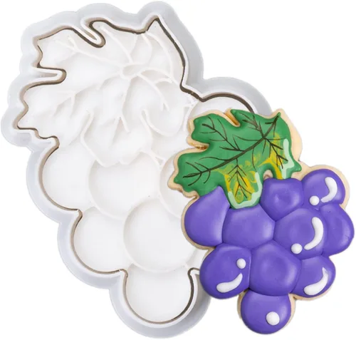 Vista 16 de Apple Cookie Cutters with Embosser Stamp 3D Printed PLA Citrus Fruit Shape 3 Inch Summer Citrus Party Birthday Baking Supplies